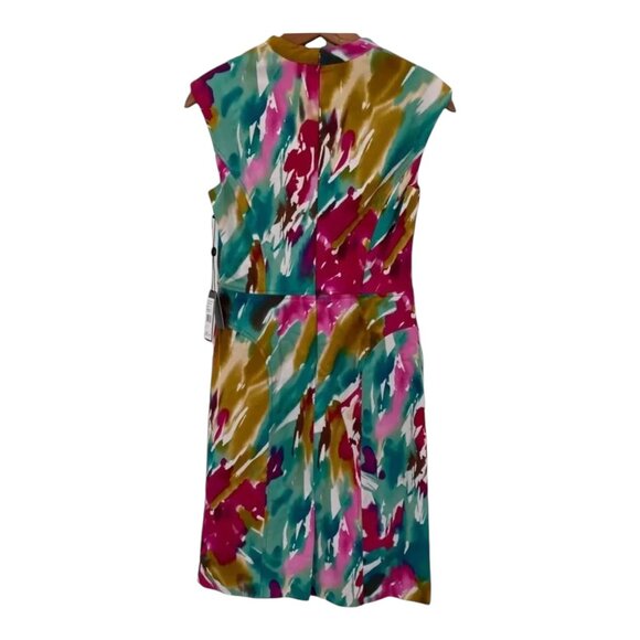 Adrianna Papell Multicolor Sleeveless Bodycon Sheath Mini Dress Size 4 - Picture 4 of 7
